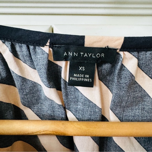 Ann Taylor Zebra Print Button Front Raglan Top - Picture 7 of 9